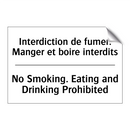 Interdiction de fumer. Manger  /.../ - No Smoking. Eating and Drinking  /.../