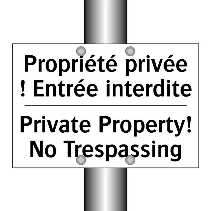 Propriété privée ! Entrée interdite /.../ - Private Property! No Trespassing /.../