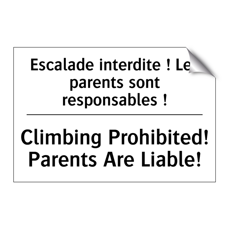 Escalade interdite ! Les parents  /.../ - Climbing Prohibited! Parents Are  /.../