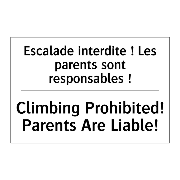 Escalade interdite ! Les parents  /.../ - Climbing Prohibited! Parents Are  /.../