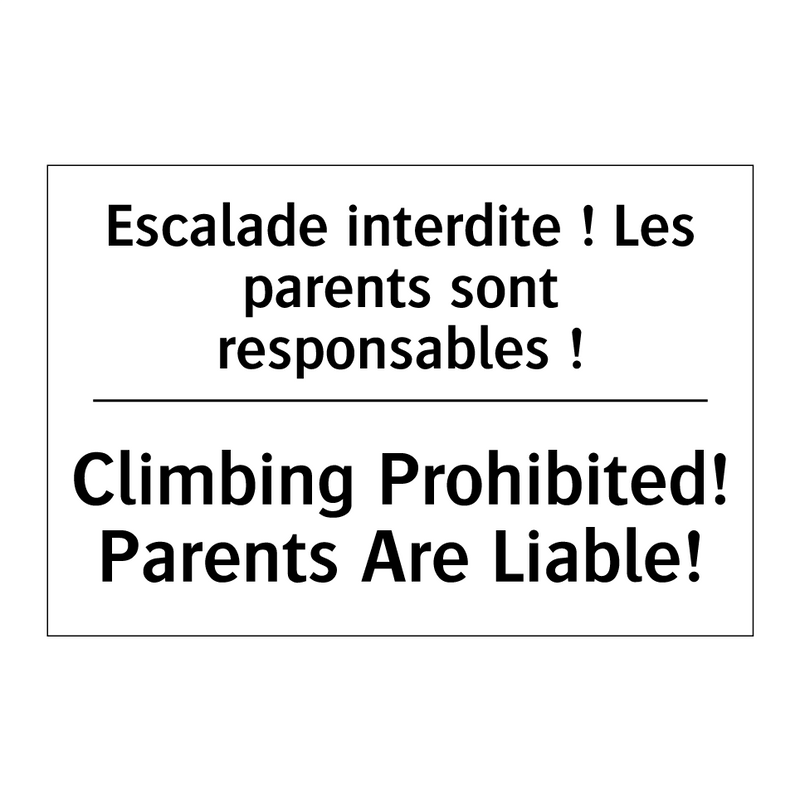Escalade interdite ! Les parents  /.../ - Climbing Prohibited! Parents Are  /.../