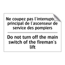 Ne coupez pas l'interrupteur principal  /.../ - Do not turn off the main switch  /.../