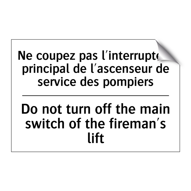 Ne coupez pas l'interrupteur principal  /.../ - Do not turn off the main switch  /.../