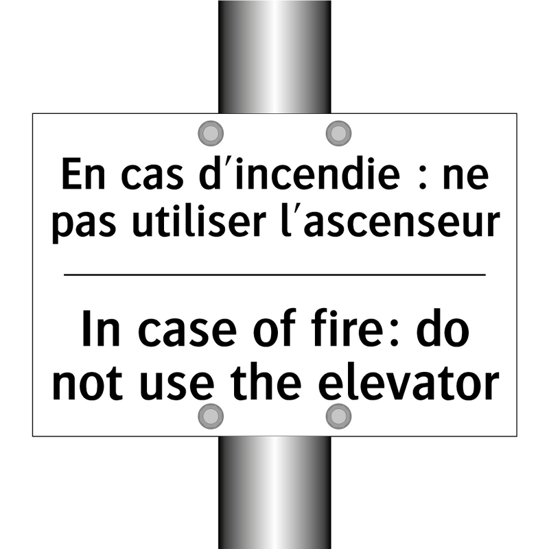 En cas d'incendie : ne pas utiliser  /.../ - In case of fire: do not use the  /.../