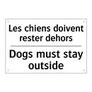 Les chiens doivent rester dehors /.../ - Dogs must stay outside