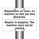 Réparations en cours. La machine  /.../ - Repairs in progress. The machine  /.../