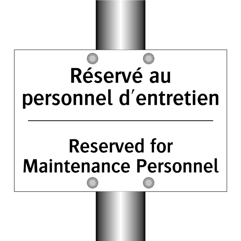 Réservé au personnel d'entretien /.../ - Reserved for Maintenance Personnel /.../