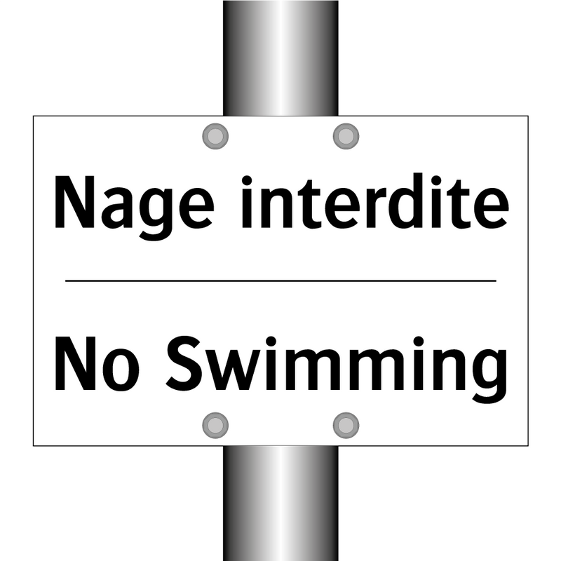 Nage interdite - No Swimming
