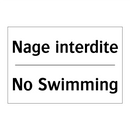 Nage interdite - No Swimming