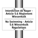Interdiction de Nager - Article  /.../ - No Swimming - Article 5.6 Wiesenkolk  /.../