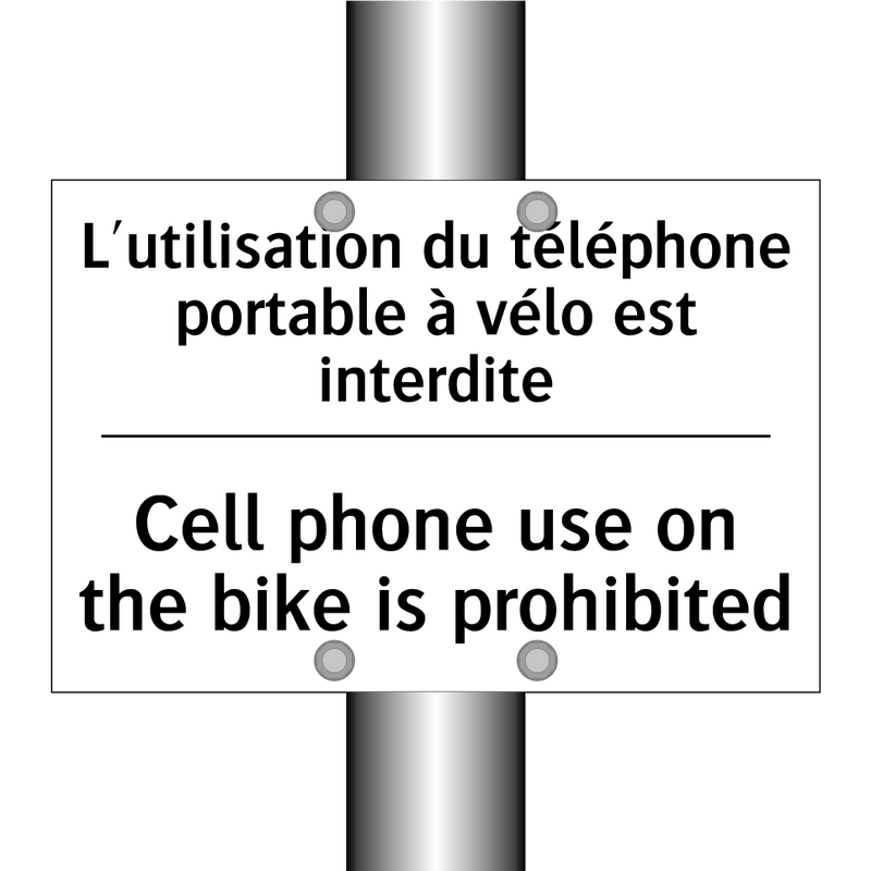 L'utilisation du téléphone portable  /.../ - Cell phone use on the bike is  /.../