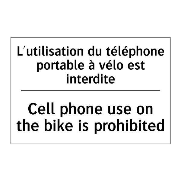 L'utilisation du téléphone portable  /.../ - Cell phone use on the bike is  /.../