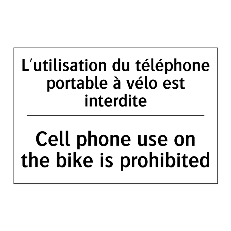 L'utilisation du téléphone portable  /.../ - Cell phone use on the bike is  /.../