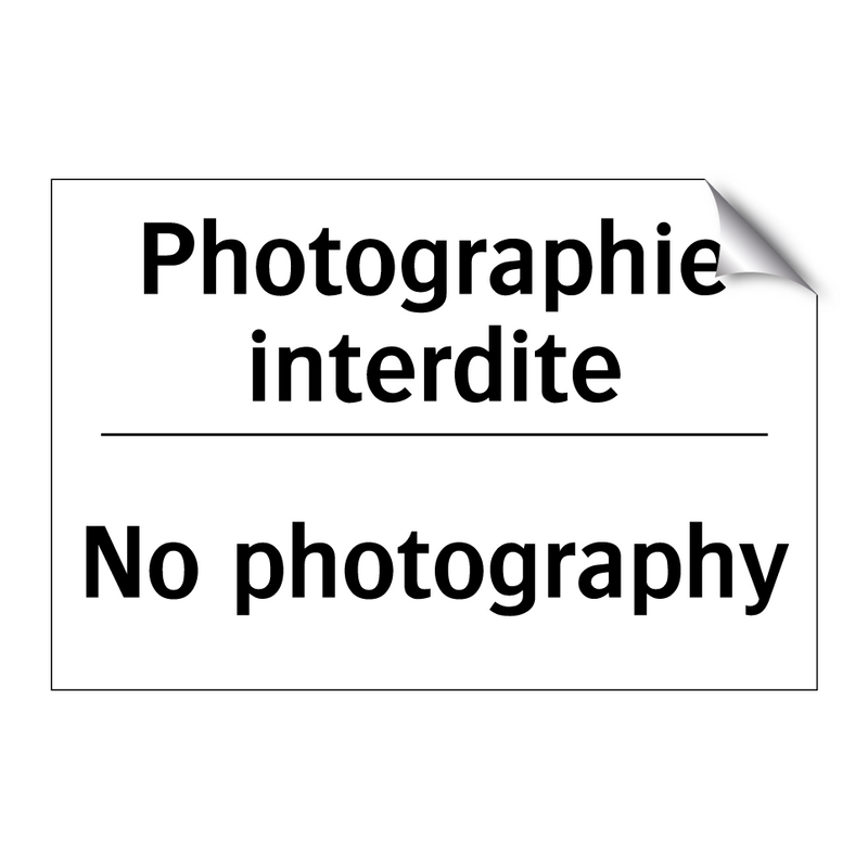 Photographie interdite - No photography