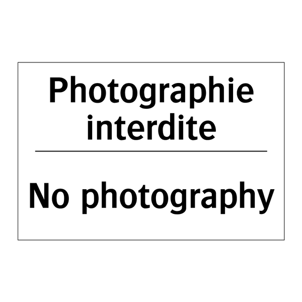 Photographie interdite - No photography