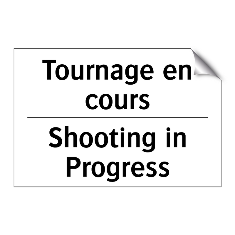 Tournage en cours - Shooting in Progress