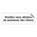 Veuillez vous abstenir de promener des chiens