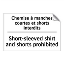 Chemise à manches courtes et shorts  /.../ - Short-sleeved shirt and shorts  /.../