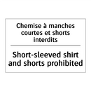 Chemise à manches courtes et shorts  /.../ - Short-sleeved shirt and shorts  /.../