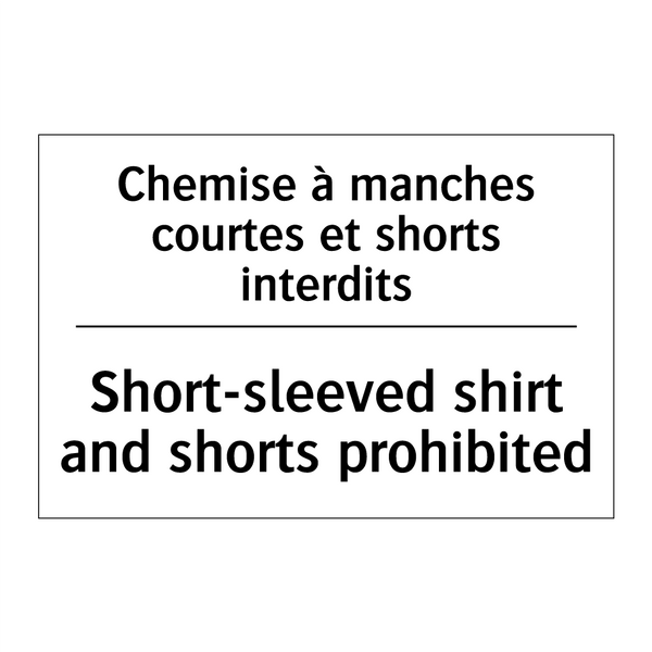 Chemise à manches courtes et shorts  /.../ - Short-sleeved shirt and shorts  /.../