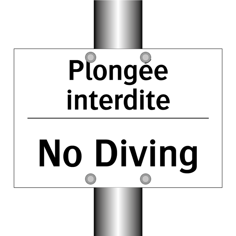 Plongée interdite - No Diving