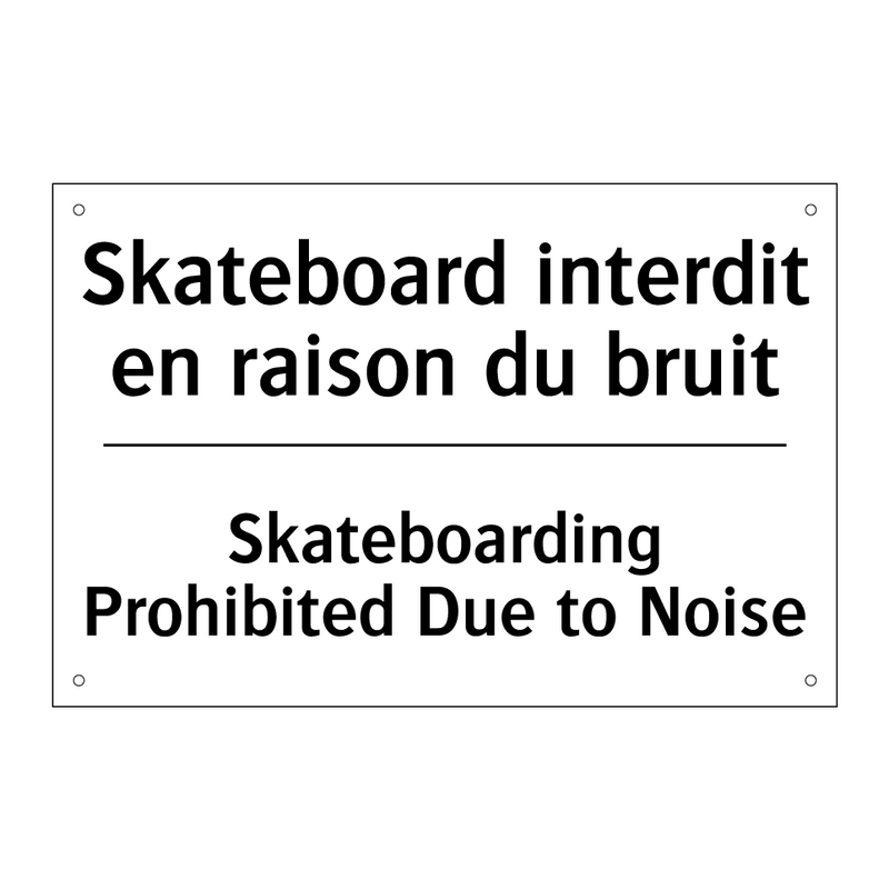 Skateboard interdit en raison  /.../ - Skateboarding Prohibited Due to  /.../
