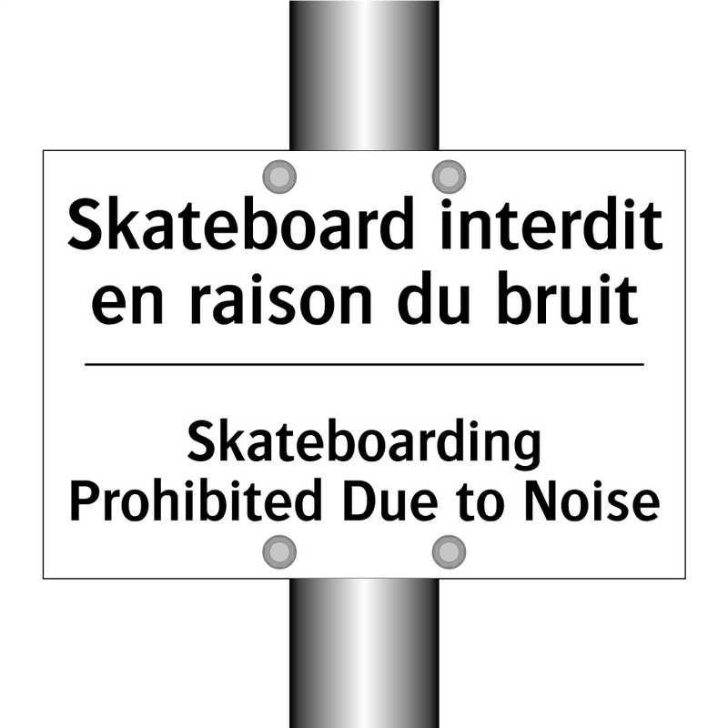 Skateboard interdit en raison  /.../ - Skateboarding Prohibited Due to  /.../