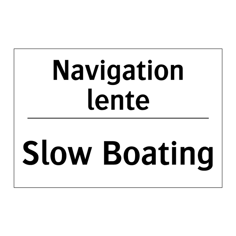 Navigation lente - Slow Boating