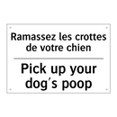 Ramassez les crottes de votre  /.../ - Pick up your dog's poop