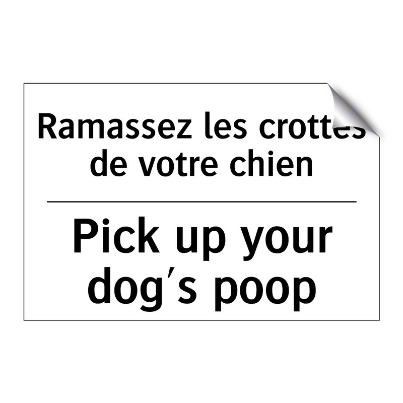 Ramassez les crottes de votre  /.../ - Pick up your dog's poop