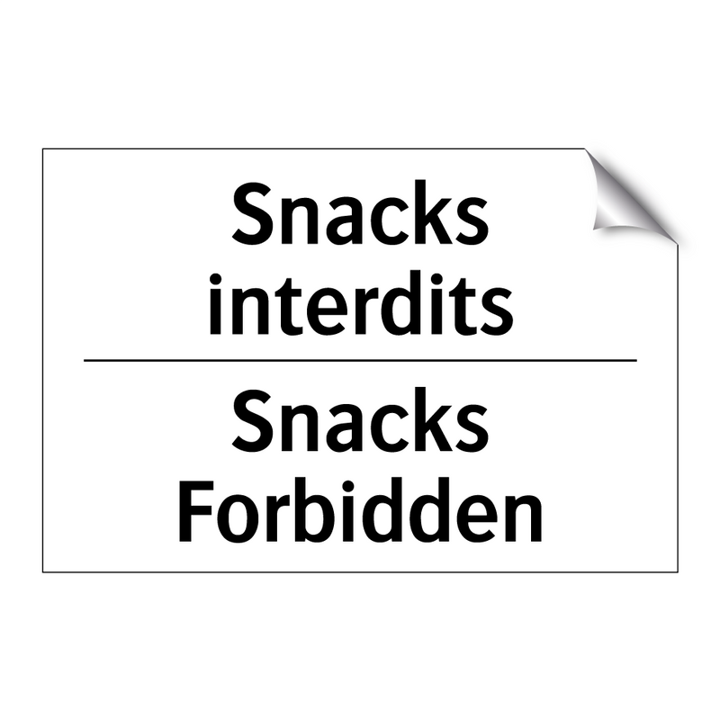 Snacks interdits - Snacks Forbidden
