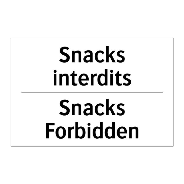 Snacks interdits - Snacks Forbidden