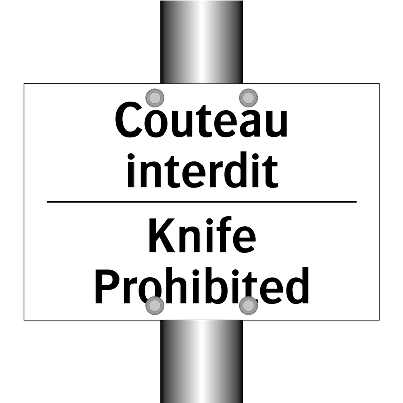 Couteau interdit - Knife Prohibited