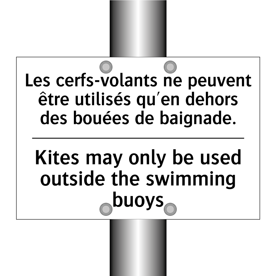 Les cerfs-volants ne peuvent être  /.../ - Kites may only be used outside  /.../