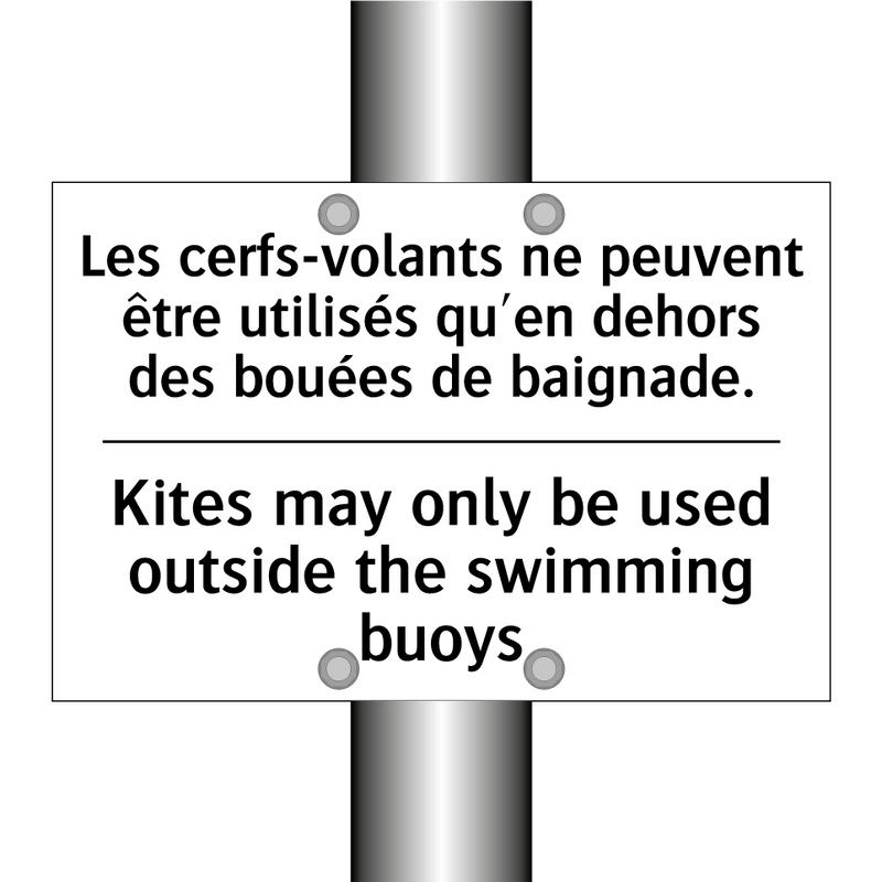 Les cerfs-volants ne peuvent être  /.../ - Kites may only be used outside  /.../