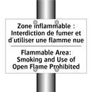 Zone inflammable : Interdiction  /.../ - Flammable Area: Smoking and Use  /.../