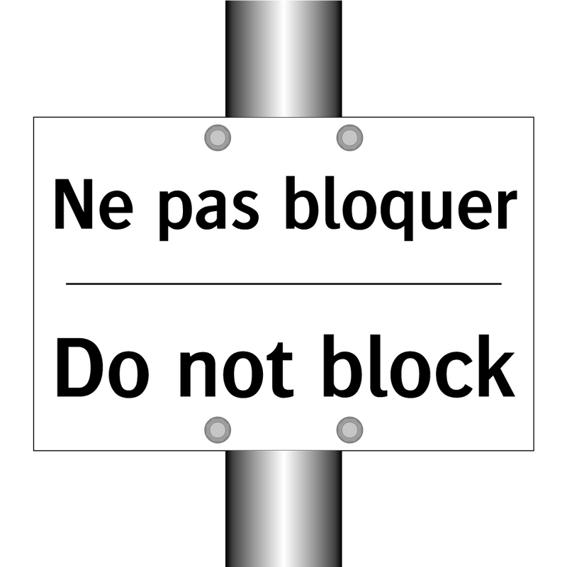 Ne pas bloquer - Do not block