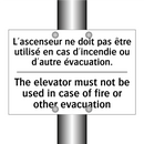L'ascenseur ne doit pas être utilisé  /.../ - The elevator must not be used  /.../