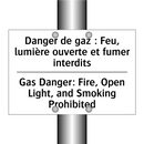 Danger de gaz : Feu, lumière ouverte  /.../ - Gas Danger: Fire, Open Light,  /.../