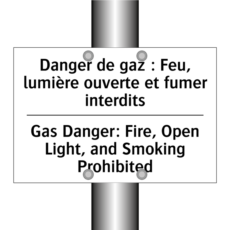 Danger de gaz : Feu, lumière ouverte  /.../ - Gas Danger: Fire, Open Light,  /.../