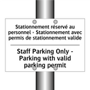 Stationnement réservé au personnel  /.../ - Staff Parking Only - Parking with  /.../