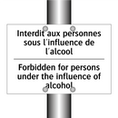 Interdit aux personnes sous l'influence  /.../ - Forbidden for persons under the  /.../