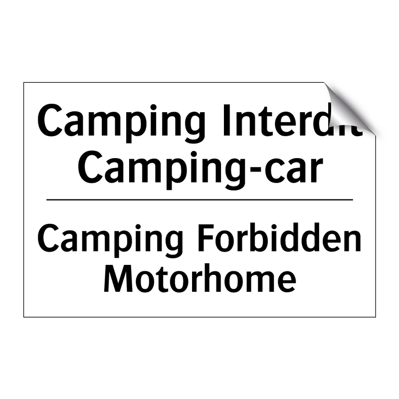Camping Interdit Camping-car - Camping Forbidden Motorhome