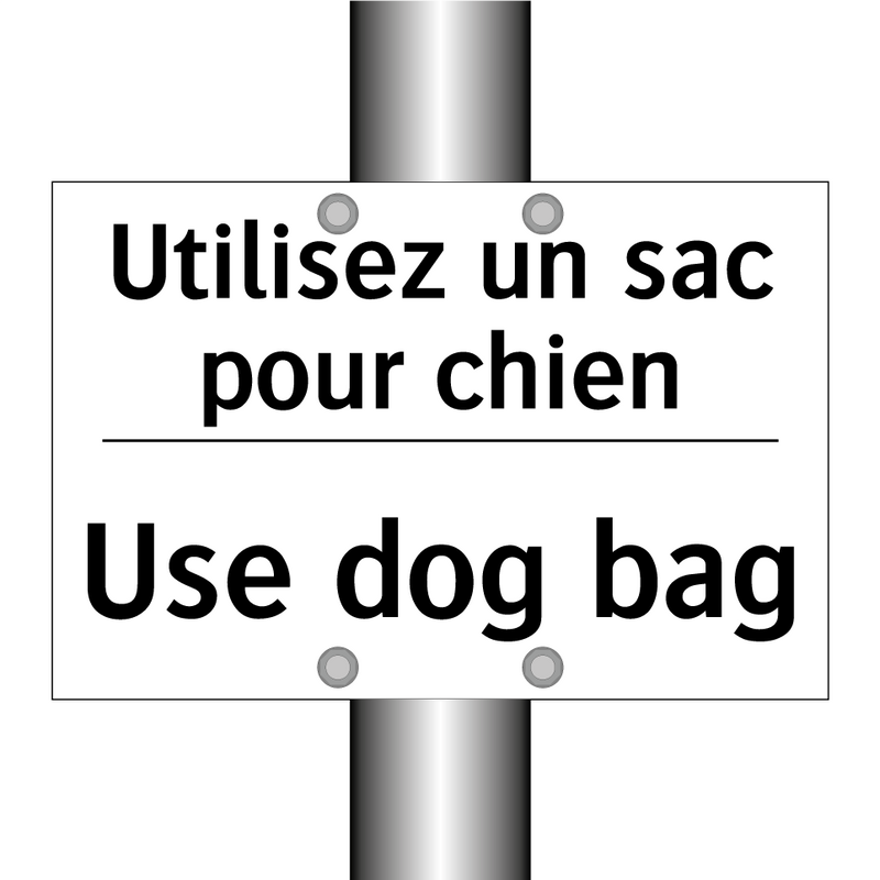 Utilisez un sac pour chien - Use dog bag