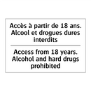 Accès à partir de 18 ans. Alcool  /.../ - Access from 18 years. Alcohol  /.../