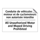 Conduite de véhicules à moteur  /.../ - All Unauthorized Motor and Moped  /.../