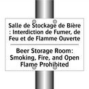 Salle de Stockage de Bière : Interdiction  /.../ - Beer Storage Room: Smoking, Fire,  /.../