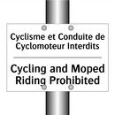 Cyclisme et Conduite de Cyclomoteur  /.../ - Cycling and Moped Riding Prohibited /.../