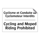 Cyclisme et Conduite de Cyclomoteur  /.../ - Cycling and Moped Riding Prohibited /.../