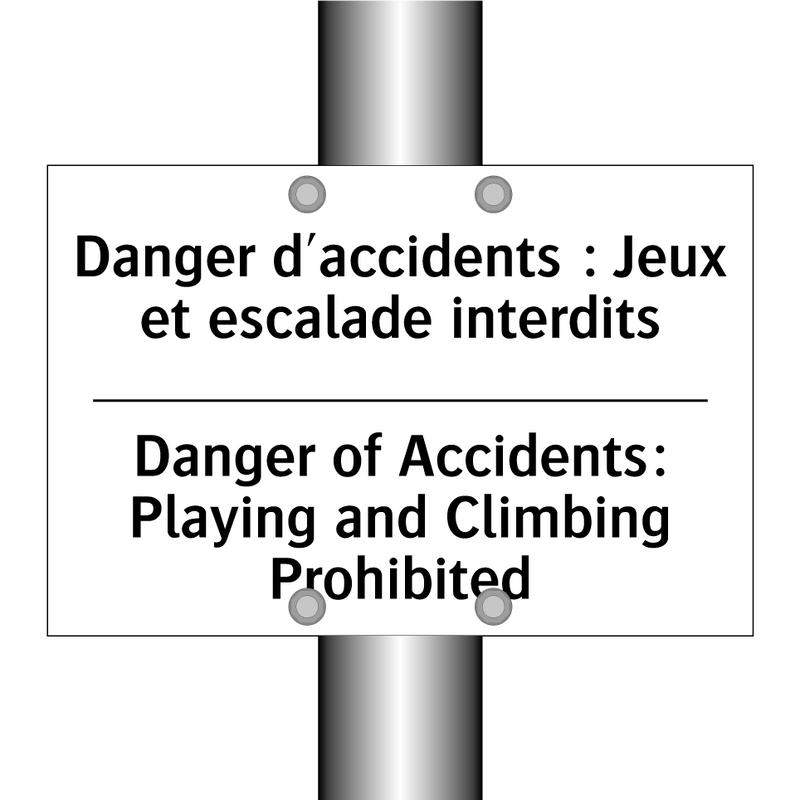 Danger d'accidents : Jeux et escalade  /.../ - Danger of Accidents: Playing and  /.../